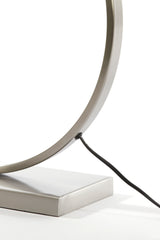Elegant Satin Nickel Lamp Base, 50x15x57 cm - Liva Collection