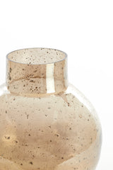 Amber Glass Dusit Vase with Stone Finish Ø31x38 cm