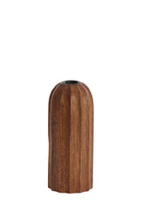 Russet Wooden Ofir Candle Holder – 18.5 cm