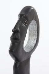 Elegant Black Wooden Ornament 25x9x41 cm - Masimo Matte Finish
