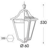 Noemi 11W E27 LED CCT, Classic Lantern Head, Black/Clear