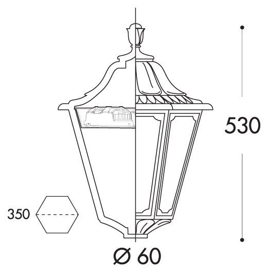 Noemi 30W E27 HighPower LED CCT, Classic Lantern Head, Black/Clear