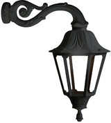 Noemi Adam 11W E27 LED CCT, Classic Wall Lantern, Black/Clear
