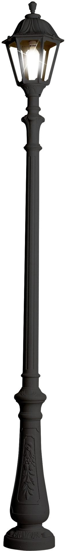 Noemi Nebo 30W E27 HighPower LED CCT, Classic Post Lantern, Black/Clear