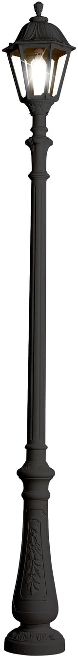 Noemi Nebo 30W E27 HighPower LED CCT, Classic Post Lantern, Black/Clear