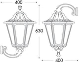 Noemi Ofir 11W E27 LED CCT, Classic Wall Lantern, Black/Clear