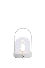 Glass & Cream LED Table Lamp - Ø12x19 cm Yeremi