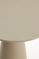 Compact Taupe Side Table 28x28x53 cm - Abala Matte Finish