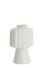 Elegant Matt Cream Vase - Gandara Ceramics, 29.5x18x38.5 cm