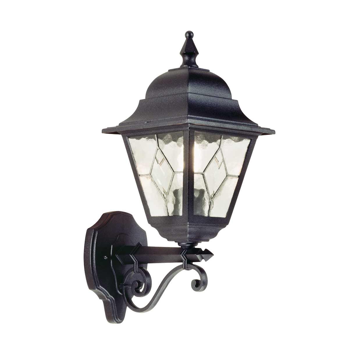 Elegant Black Norfolk Outdoor Wall Lantern