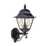 Elegant Black Norfolk Outdoor Wall Lantern