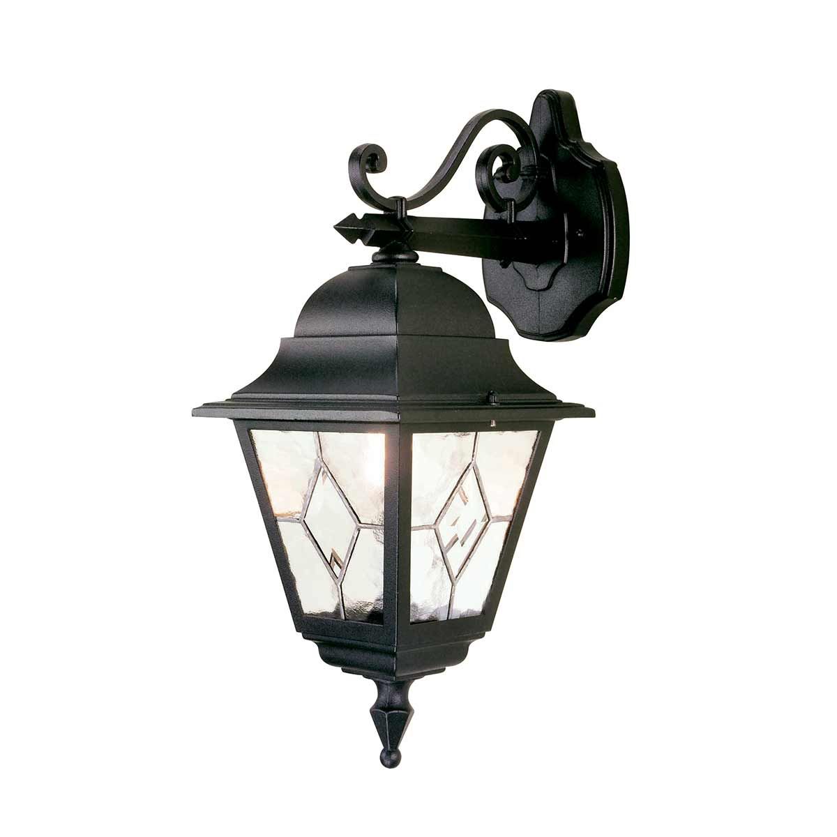Elegant Norfolk Black Outdoor Wall Lantern