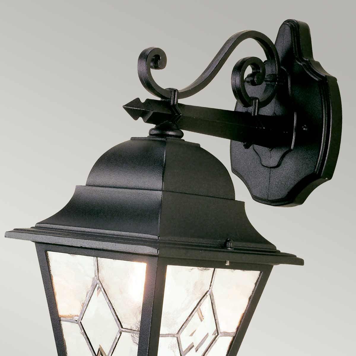 Elegant Norfolk Black Outdoor Wall Lantern