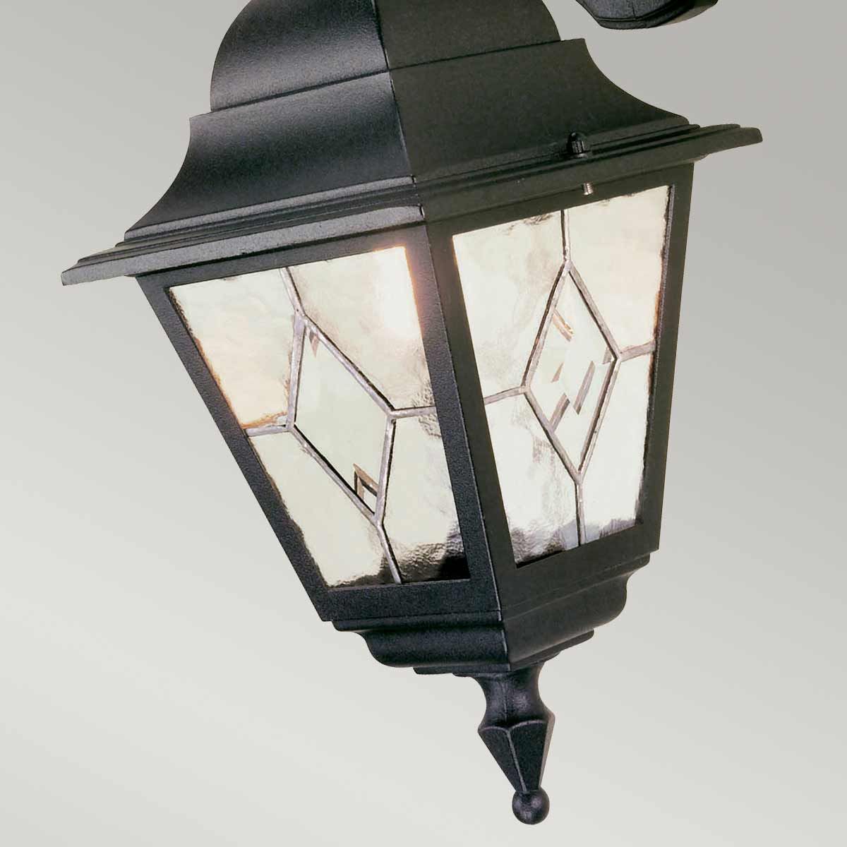 Elegant Norfolk Black Outdoor Wall Lantern