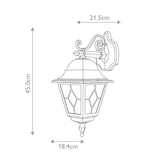 Elegant Norfolk Black Outdoor Wall Lantern