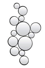 Cielo Circles Black Matte Mirror 127x3.5x64.5 cm