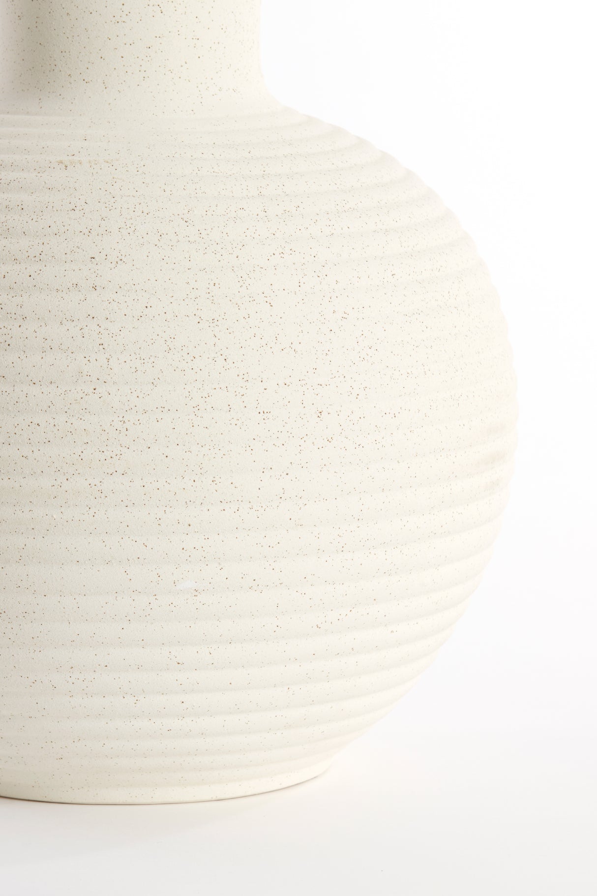 Elegant Ulloa Ceramics Vase in Matte Cream Finish - 34x52 cm