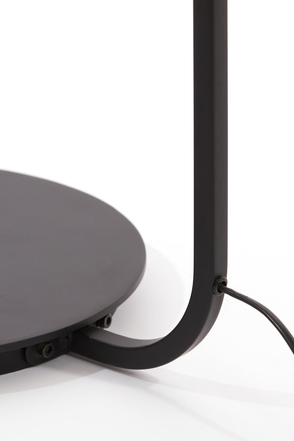 Lyra Natural and Matte Black Floor Lamp, 43x164 cm