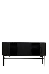 Sleek Black Abage Wood Cabinet 150x40x80 cm