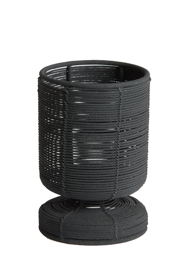 Matte Black Dioso Tealight Holder 10x15cm