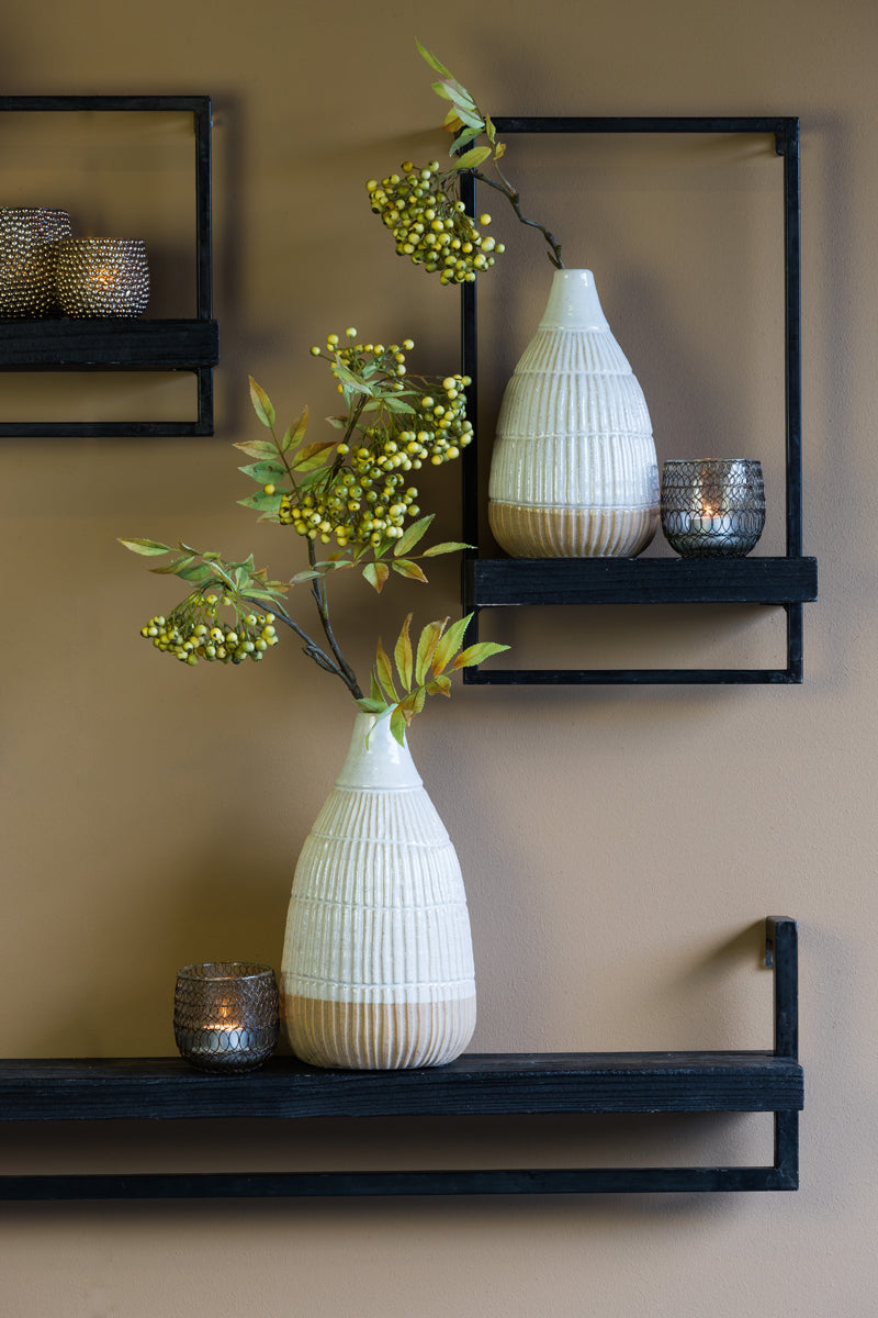 Maddison Wood Matte Black Wall Shelf 30x15x50 cm