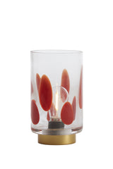 LED Table Lamp 10x17 cm Neon Glass Clear-Coral