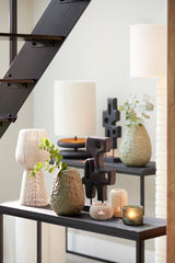 Elegant Black Sala Wood Ornament on Base 20x9.5x38.5 cm