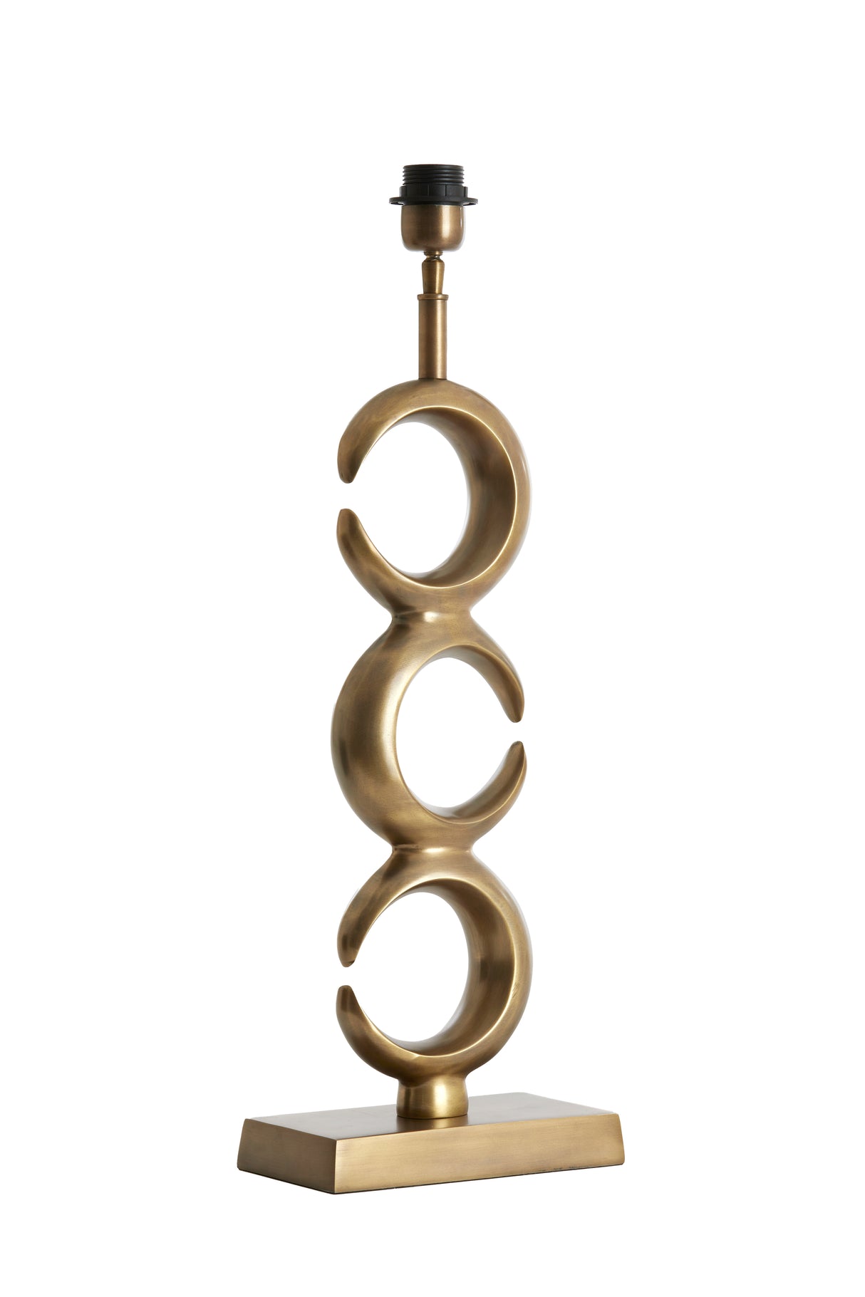 Antique Bronze Lune Lamp Base, 57.5 cm