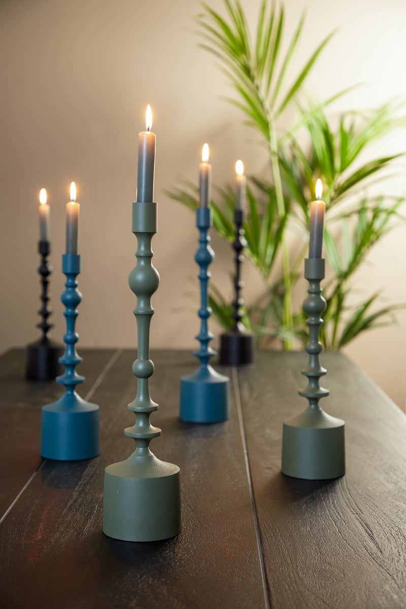 Elegant Olive Green Taper Candle Holder 42 cm