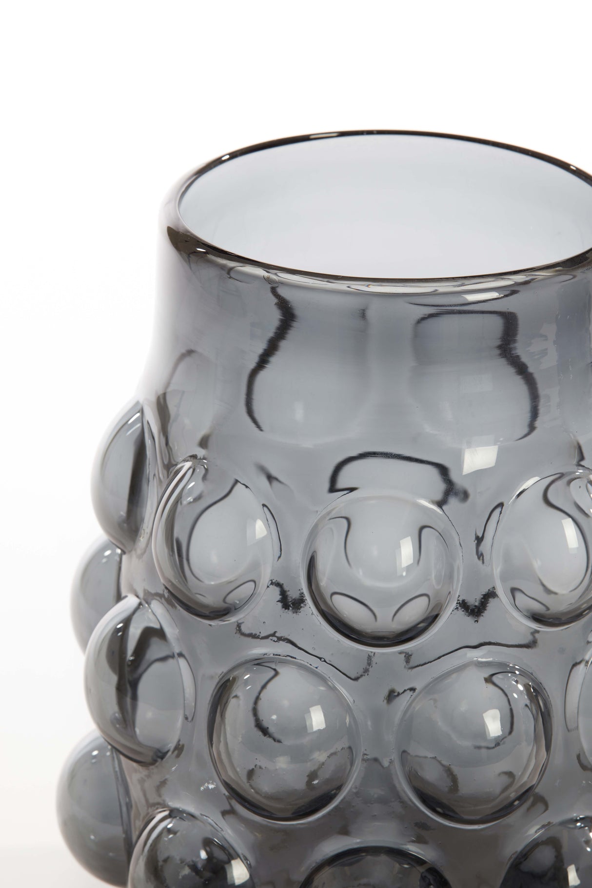 Smoked Grey Glass Vase - Haroa Collection, Ø24x30 cm