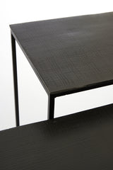 Title: Zayn Black Console Set - Sleek Dimensions 96.5x24x70 cm + 119.5x30.5x78.5 cm