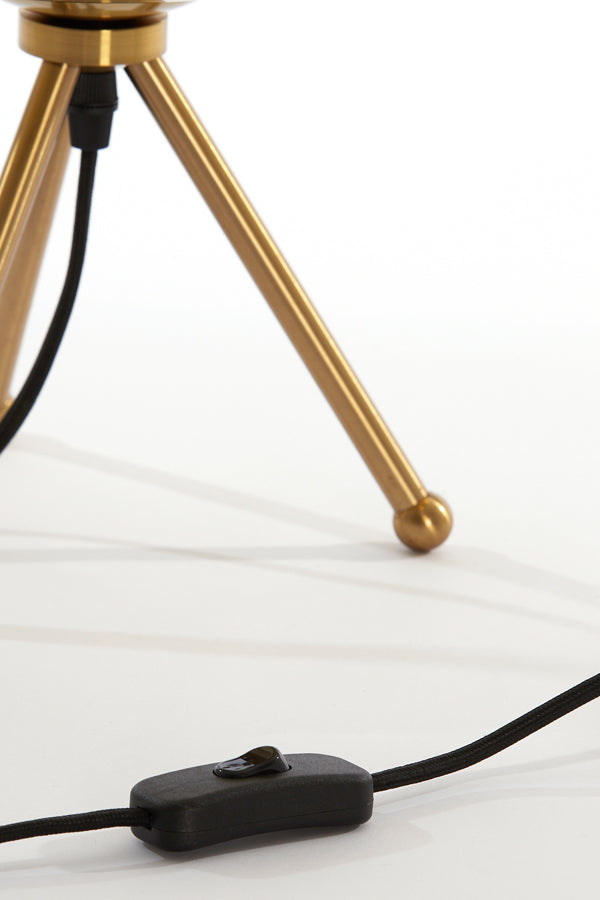 Golden Elegance: Mayson Crystal Glass Table Lamp Ø30x43 cm