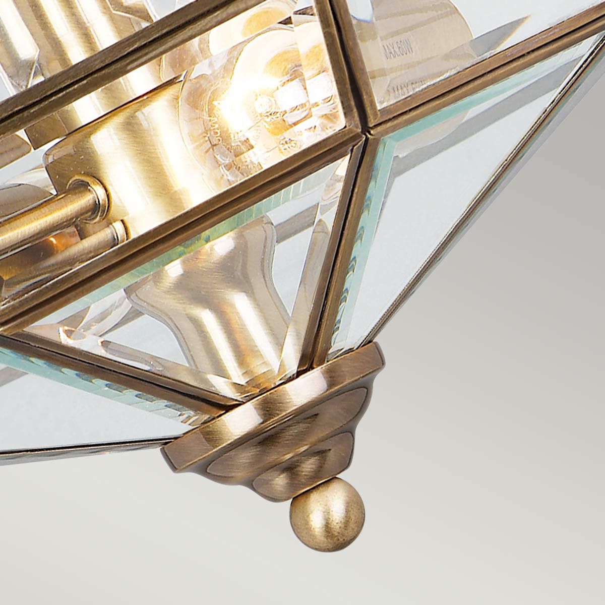 Vintage Elegance Antique Brass Ceiling Fixture