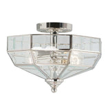 Old Park Semi-Flush Light in Polished Nickel Finish