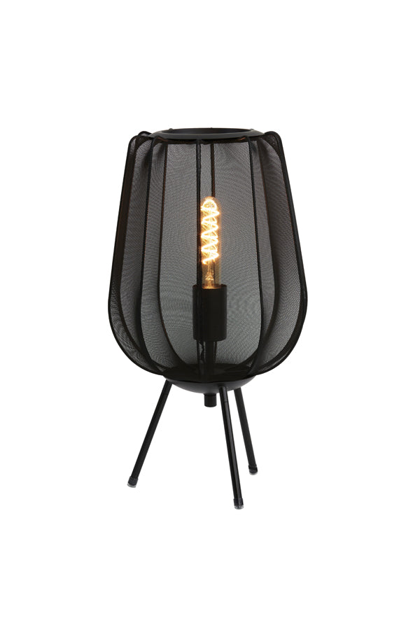 Elegant Black Plumeria Table Lamp (25x45 cm)