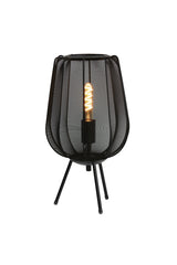 Elegant Black Plumeria Table Lamp (25x45 cm)