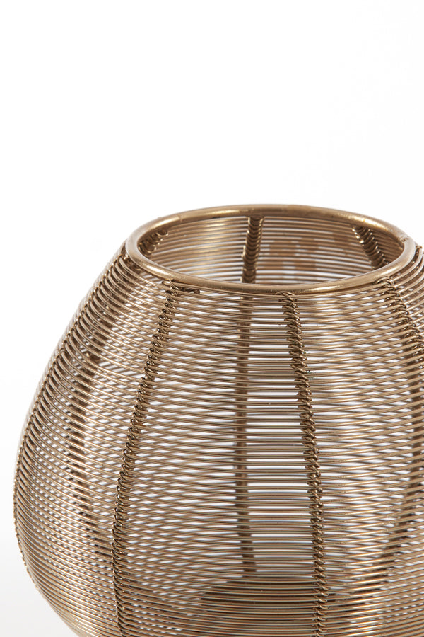 Suneko Light Gold Tealight Holder Ø17x20 cm