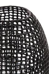 Storm Lamp Ø31x50 cm – Matte Black & Clear Glass Design