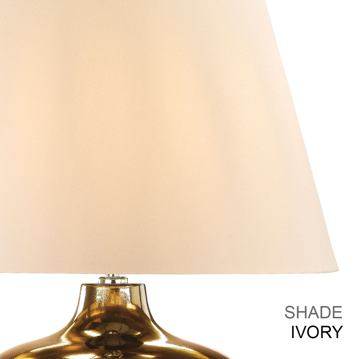 Ottoman 1 Light Table Lamp - Ivory shade Bronze Metalic, Ivory Shade