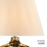 Ottoman 1 Light Table Lamp - Ivory shade Bronze Metalic, Ivory Shade