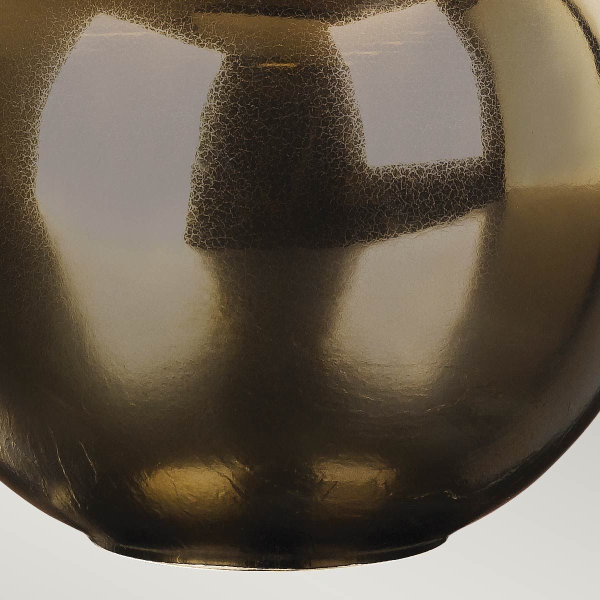 Bronze Metallic Ottoman Table Lamp with Faux Silk Shade