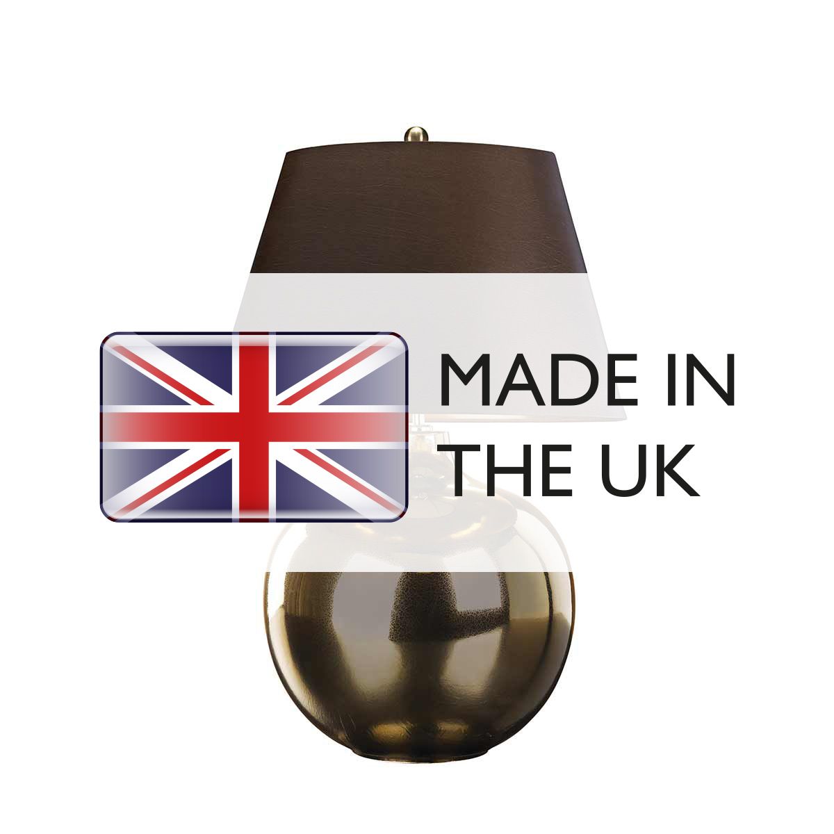 Bronze Metallic Ottoman Table Lamp with Faux Silk Shade