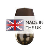 Bronze Metallic Ottoman Table Lamp with Faux Silk Shade