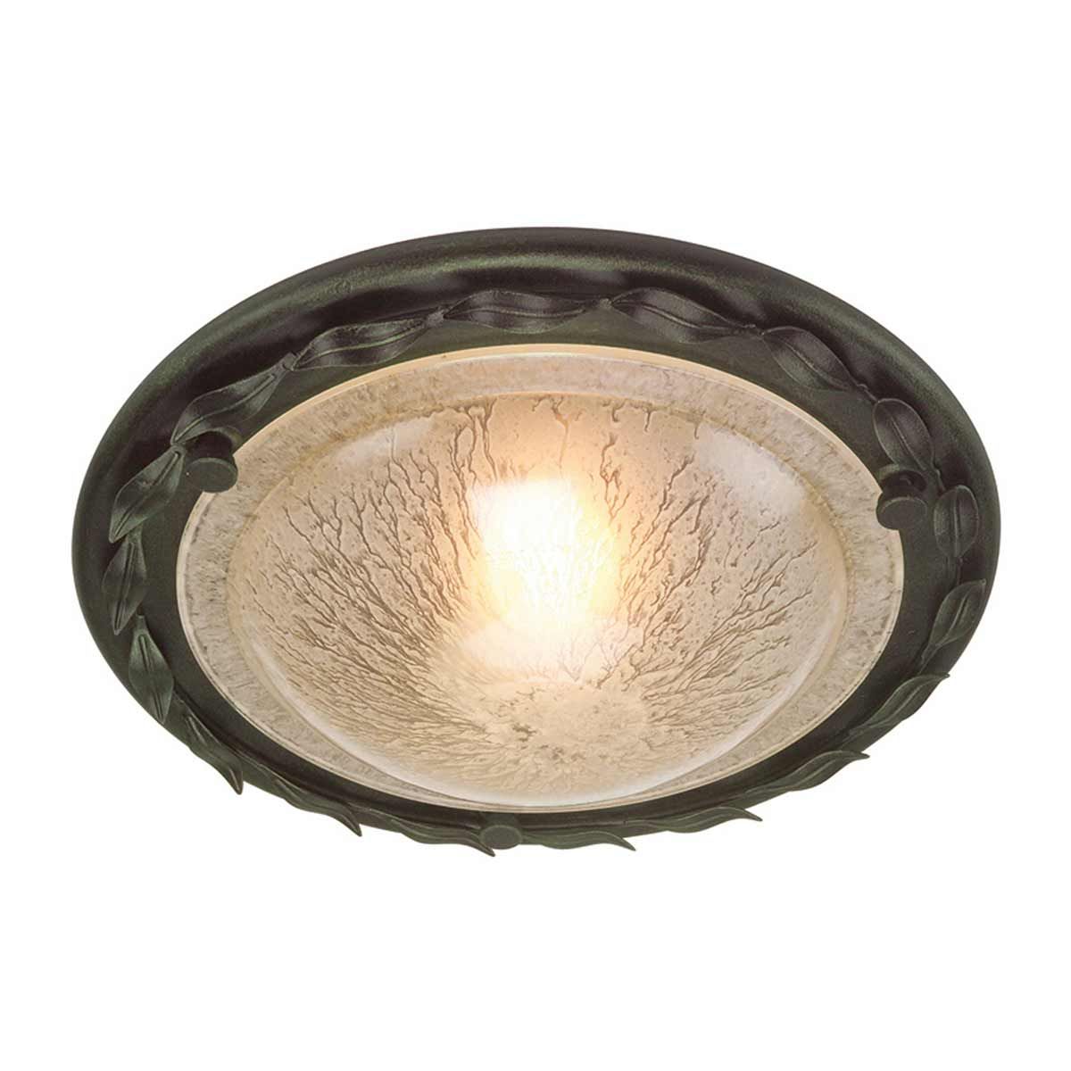 Elegant Olivia Flush Mount Light in Black and Gold