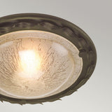 Elegant Olivia Flush Mount Light in Black and Gold