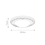 Olivia Ivory/Gold Elegance Flush Light