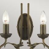 Olivia Dual Light Wall Sconce in Black and Gold