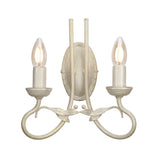 Olivia Dual-Light Wall Fixture in Ivory and Gold