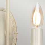 Olivia Dual-Light Wall Fixture in Ivory and Gold
