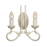 Olivia Dual-Light Wall Fixture in Ivory and Gold